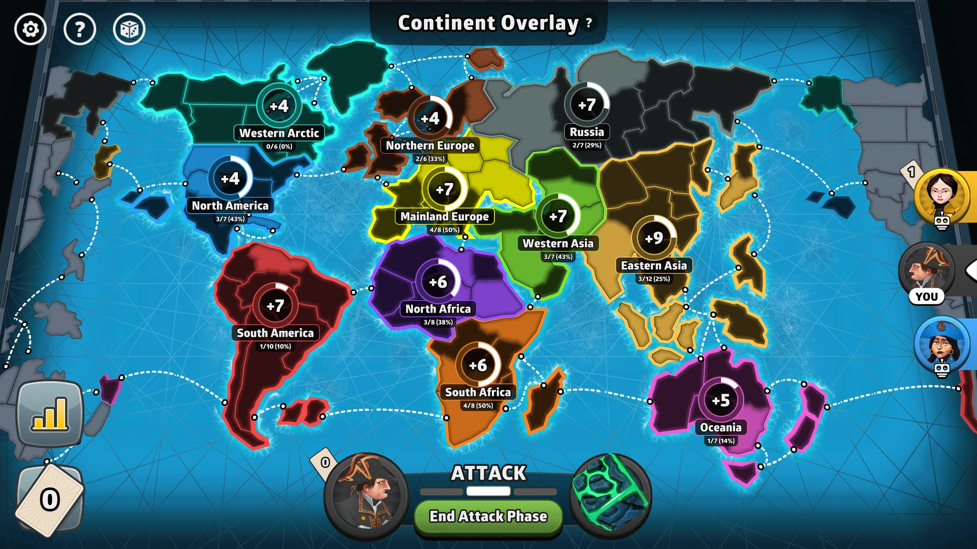 Earth 2209 A.D. map from Risk: Global Domination, displaying key regions and troop bonuses.
